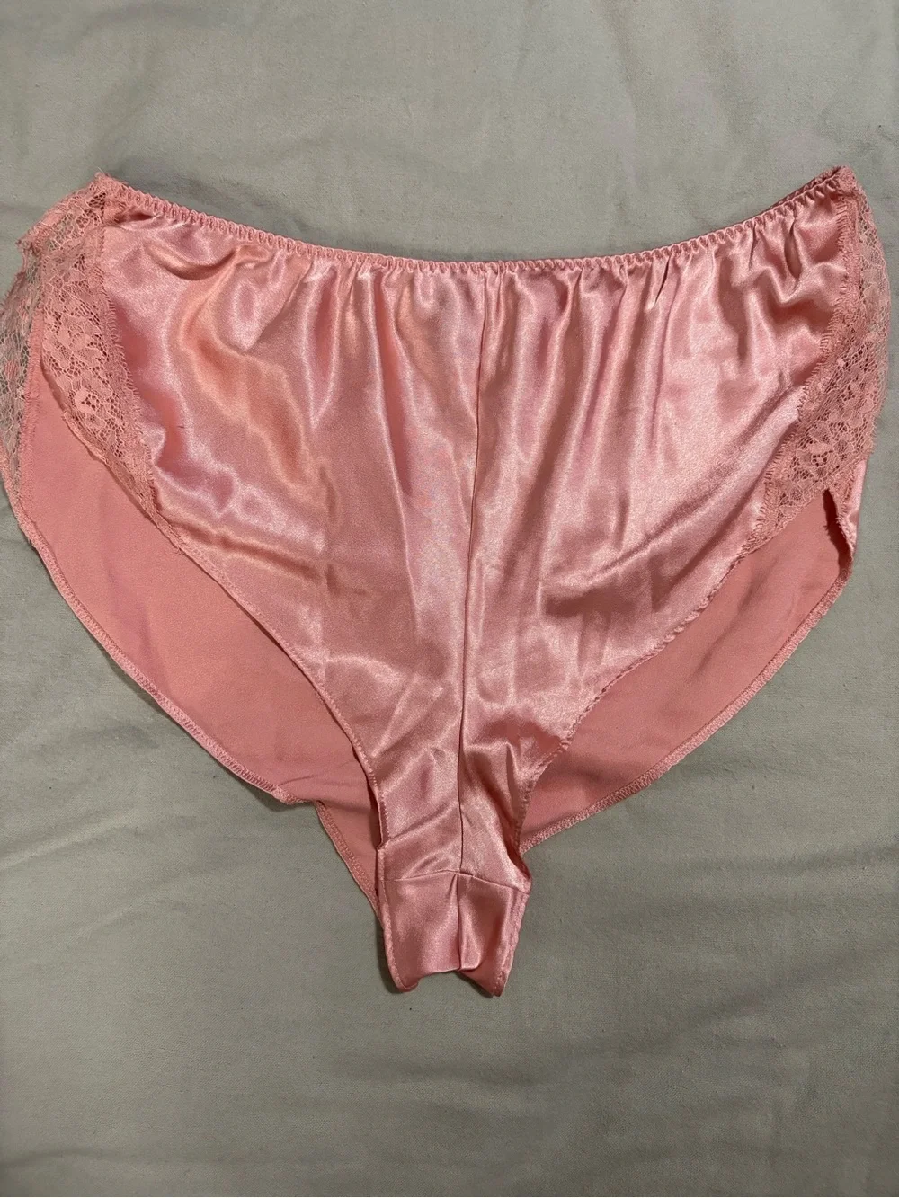 Victoria's Secret Blush Pink Satin Lace Cami & Brief Set